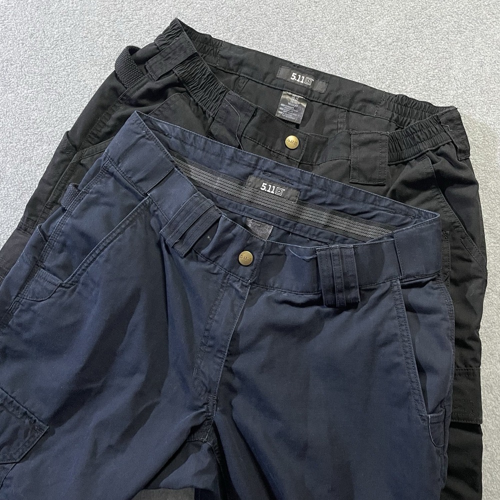 5.11 Tactical Cargo Pants Women Size 12 Black Navy Lot of 2 Utility Outdoor Work